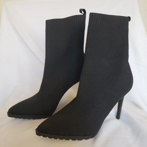 Black Slip On Ribbed Heel Booties - Apt 9 - Sz 10